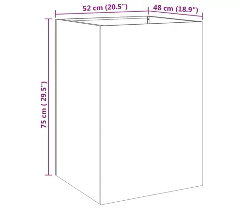 Puķu Kaste, Sudrabaina, 52X48X75 Cm, Nerūsējošais Tērauds Vidaxl
