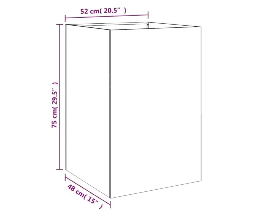 Taimekast Hõbedane 52X48X75 Cm Tsingitud Teras