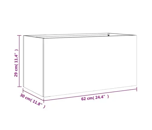 Puķu Kaste, Balta, 62X30X29 Cm, Tērauds Vidaxl