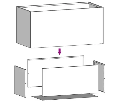 Puķu Kaste, Balta, 62X30X29 Cm, Tērauds Vidaxl