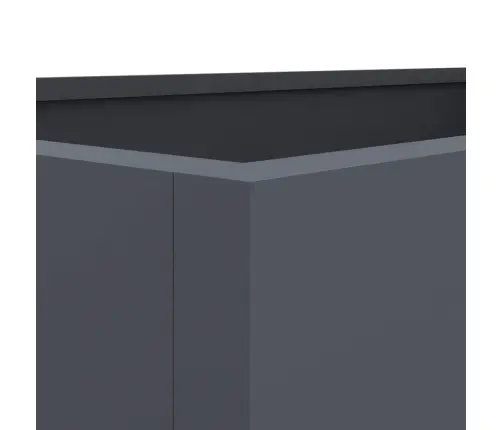 Lovelis, Antracito Spalvos, 62X30X29cm Plienas