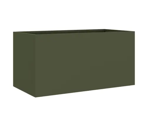 Puķu Kaste, Olīvzaļa, 62X30X29 Cm, Tērauds Vidaxl
