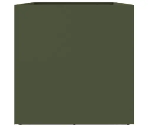 Puķu Kaste, Olīvzaļa, 62X30X29 Cm, Tērauds Vidaxl