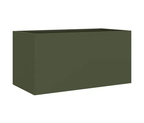 Puķu Kaste, Olīvzaļa, 62X30X29 Cm, Tērauds Vidaxl