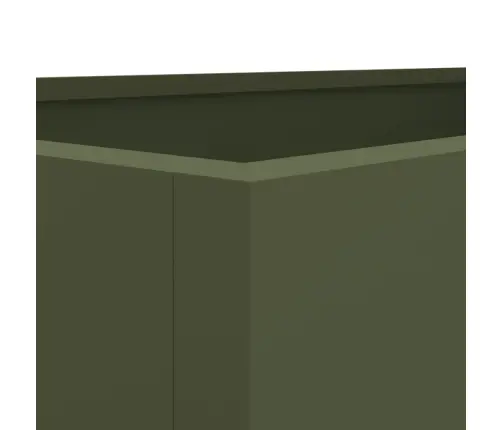 Puķu Kaste, Olīvzaļa, 62X30X29 Cm, Tērauds Vidaxl