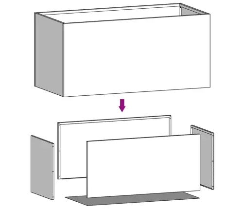 Taimekast Valge 62X40X39 cm Teras