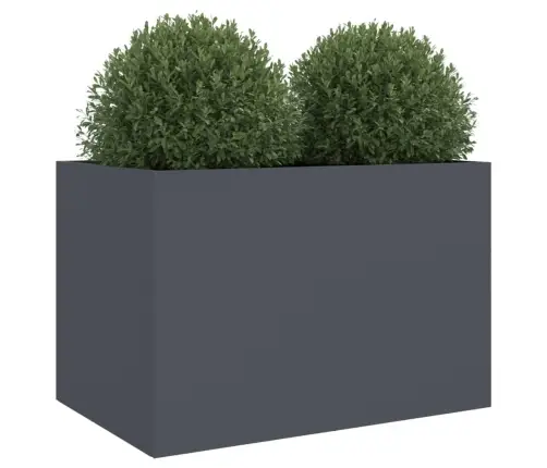 Puķu Kaste, Pelēka, 62X40X39 Cm, Tērauds Vidaxl