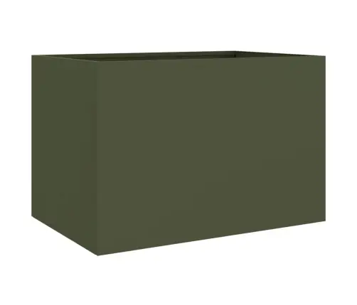 Puķu Kaste, Olīvzaļa, 62X40X39 Cm, Tērauds Vidaxl