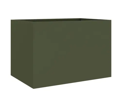 Puķu Kaste, Olīvzaļa, 62X40X39 Cm, Tērauds Vidaxl