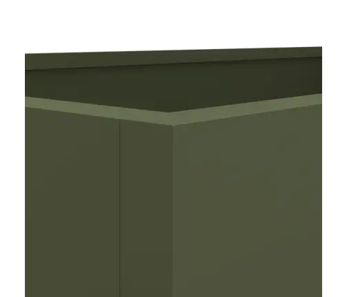 Puķu Kaste, Olīvzaļa, 62X40X39 Cm, Tērauds Vidaxl