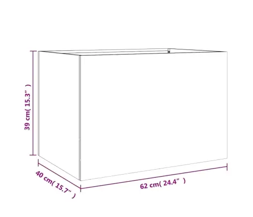 Taimekast Hõbedane 62X40X39 Cm Tsingitud Teras