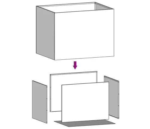 Puķu Kaste, Balta, 62X47X46 Cm, Tērauds Vidaxl