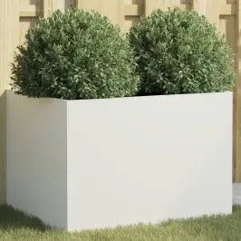 Puķu Kaste, Balta, 62X47X46 Cm, Tērauds Vidaxl