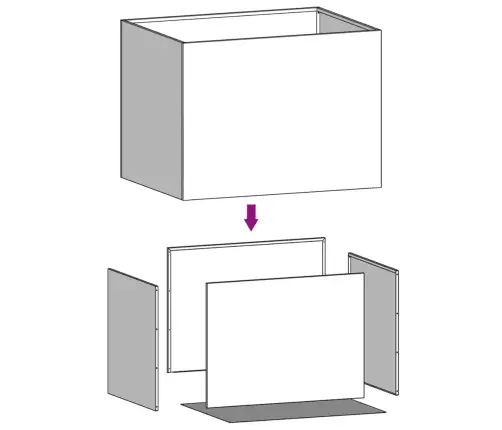 Puķu Kaste, Pelēka, 62X47X46 Cm, Tērauds Vidaxl