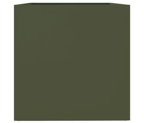 Puķu Kaste, Olīvzaļa, 62X47X46 Cm, Tērauds Vidaxl