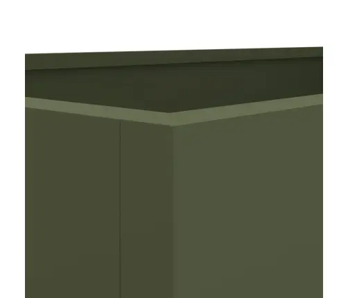 Puķu Kaste, Olīvzaļa, 62X47X46 Cm, Tērauds Vidaxl