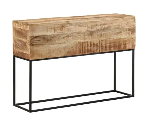 Konsoollaud, 110 X 30 X 75 cm Töötlemata Mangopuit Ja Raud