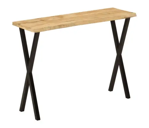Konsoollaud Naturaalsete Servadega, 105 X 33 X 76 cm Mangopuit
