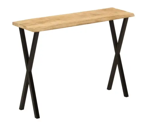 Konsoollaud Naturaalsete Servadega, 105 X 33 X 76 cm Mangopuit