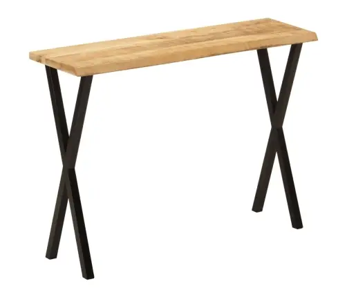 Konsoollaud Naturaalsete Servadega, 105 X 33 X 76 cm Mangopuit