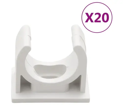 Kabeļu Kanāli Ar Klipšiem, Ø25 Mm, 10 M, Pvc Vidaxl