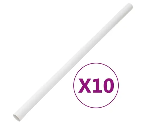 Kabeļu Kanāli Ar Klipšiem, Ø30 Mm, 10 M, Pvc Vidaxl
