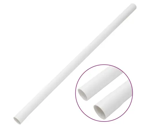 Kabeļu Kanāli Ar Klipšiem, Ø30 Mm, 10 M, Pvc Vidaxl