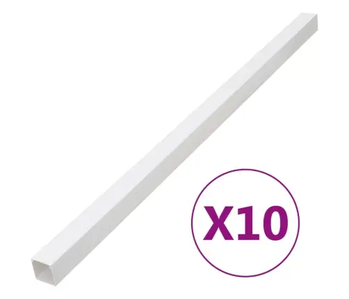 Kabeļu Kanāli, 100X60 Mm, 10 M, Pvc Vidaxl