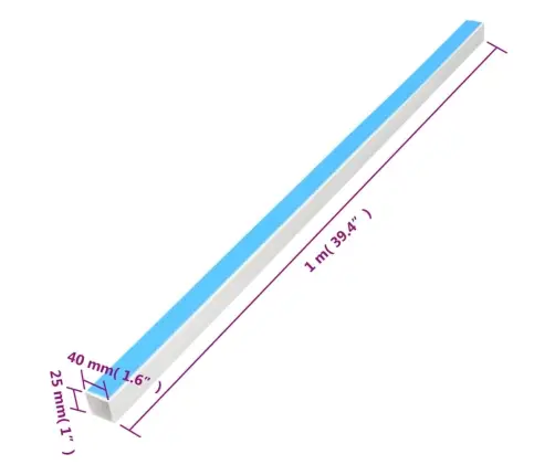 Kabelių Kanalas, 40X25Mm, 10M, Pvc, Savaime Prilimpantis