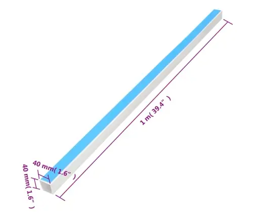 Kabelių Kanalas, 40X40Mm, 10M, Pvc, Savaime Prilimpantis
