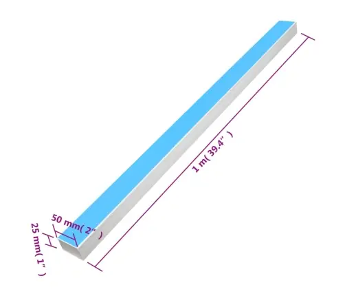 Kabeļu Kanāli, Pašlīmējoši, 50X25 Mm, 10 M, Pvc Vidaxl