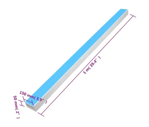 Kabeļu Kanāli, Pašlīmējoši, 150X50 Mm, 10 M, Pvc Vidaxl