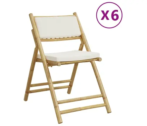 Kokkupandavad Bistrootoolid Kreemjasvalgete Patjadega 6 Tk