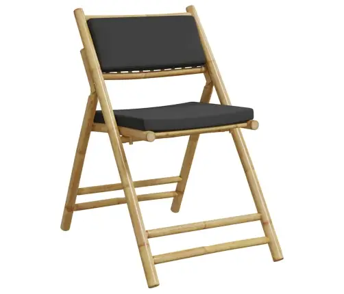 Bistro Komplektas Su Pilkomis Pagalvėlėmis, 5 Dalių, Bambukas