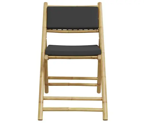 Bistro Komplektas Su Pilkomis Pagalvėlėmis, 5 Dalių, Bambukas