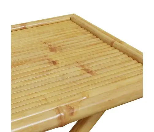 Bistro Komplektas Su Pilkomis Pagalvėlėmis, 5 Dalių, Bambukas