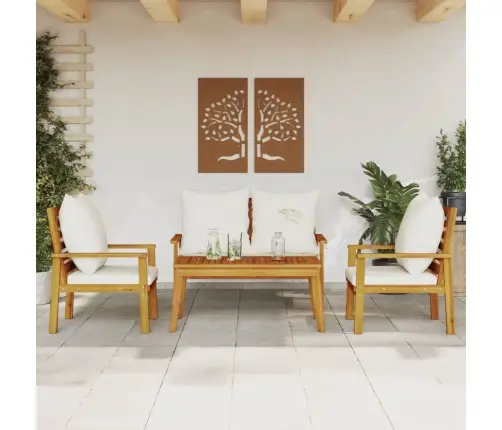 Sodo Komplektas Su Pagalvėlėmis, 4 Dalių, Akacijos Masyvas