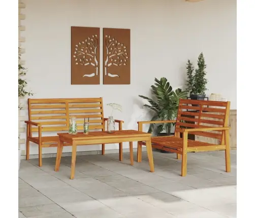 3-Daļīgs Dārza Atpūtas Mēbeļu Komplekts, Akācijas Masīvkoks Vidaxl