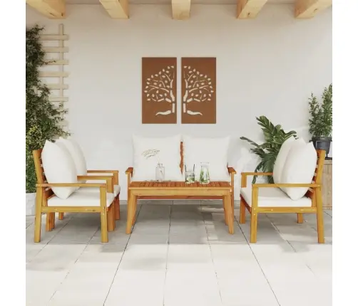 Sodo Komplektas Su Pagalvėlėmis, 5 Dalių, Akacijos Masyvas