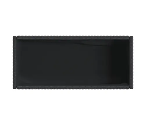 Dārza Puķu Kastes Ar Plauktu, 2 Gab., Melna Pe Rotangpalma Vidaxl