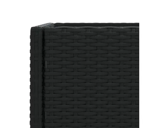 Dārza Puķu Kastes Ar Plauktu, 2 Gab., Melna Pe Rotangpalma Vidaxl