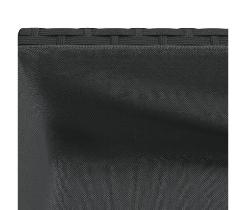 Dārza Puķu Kastes Ar Plauktu, 2 Gab., Melna Pe Rotangpalma Vidaxl