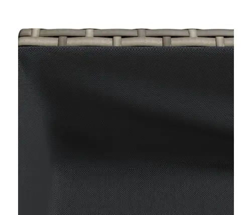 Dārza Puķu Kastes Ar Plauktu, 2 Gab., Pelēka Pe Rotangpalma Vidaxl