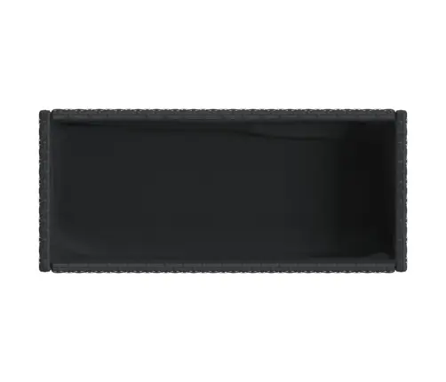 Dārza Puķu Kastes Ar Plauktu, 2 Gab., Melna Pe Rotangpalma Vidaxl