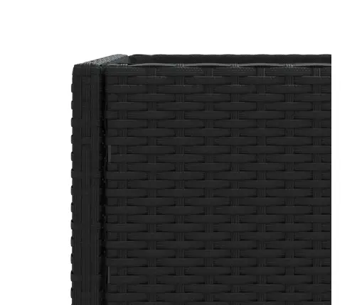 Dārza Puķu Kastes Ar Plauktu, 2 Gab., Melna Pe Rotangpalma Vidaxl