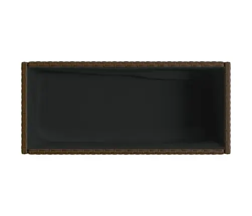 Dārza Puķu Kastes Ar Plauktu, 2 Gab., Brūna Pe Rotangpalma Vidaxl