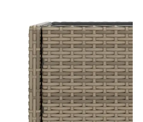 Dārza Puķu Kastes Ar Plauktu, 2 Gab., Pelēka Pe Rotangpalma Vidaxl