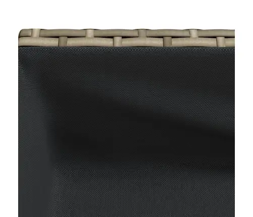 Dārza Puķu Kastes Ar Plauktu, 2 Gab., Pelēka Pe Rotangpalma Vidaxl