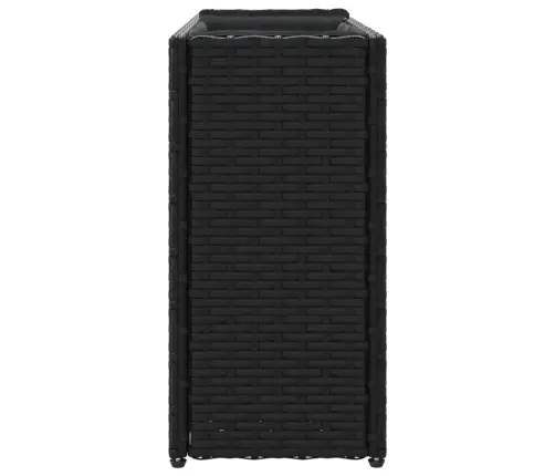 Sodo Loveliai Su Lentyna, 2Vnt., Juodi, 90X20X40cm Poliratanas