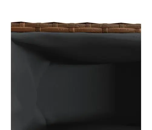 Sodo Loveliai Su Vazonais, 2Vnt., Rudi, 90X20X40cm Poliratanas